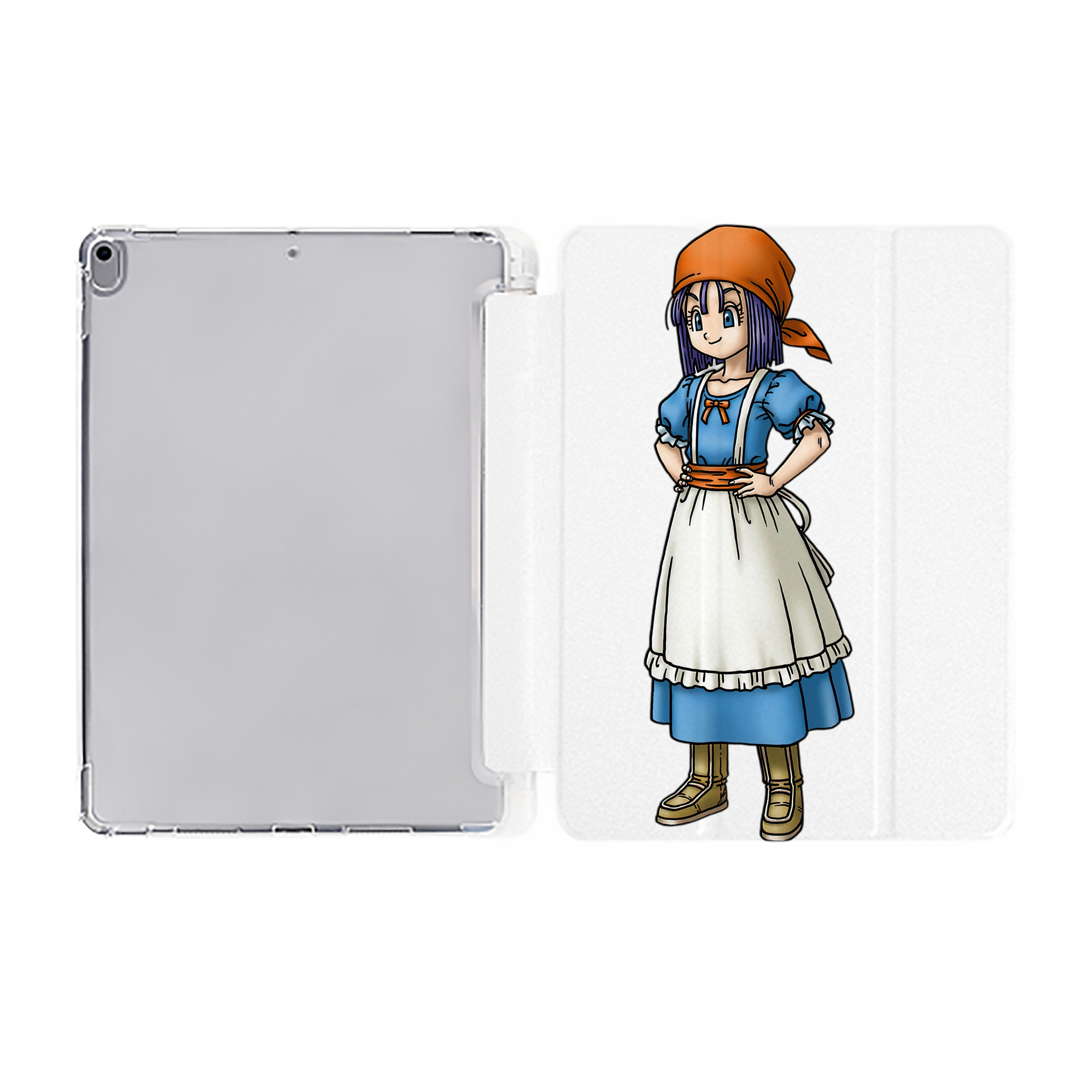 （画像用） ドラゴンクエスト Doragon Kuesuto Dragon Quest IPad ケース ペン収納付き 三つ折りスタンド PUレザー×シリコン 対応機種9.5/10.5/10.9インチ